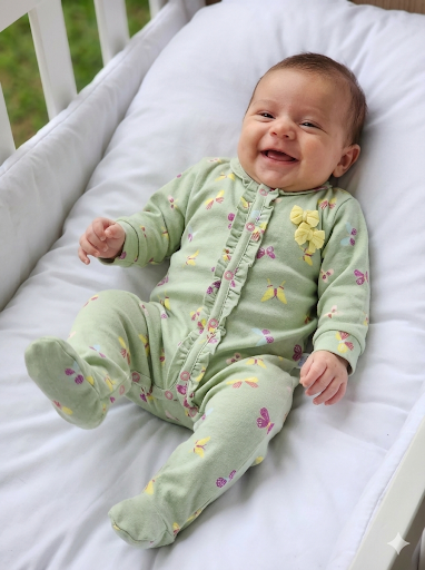 Macacão Longo Abertura Frontal Menta Borboletas