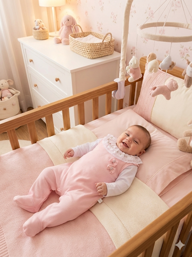 Jardineira Rosa + Body Bordado Gola Cambraia - Conjunto 2 peças