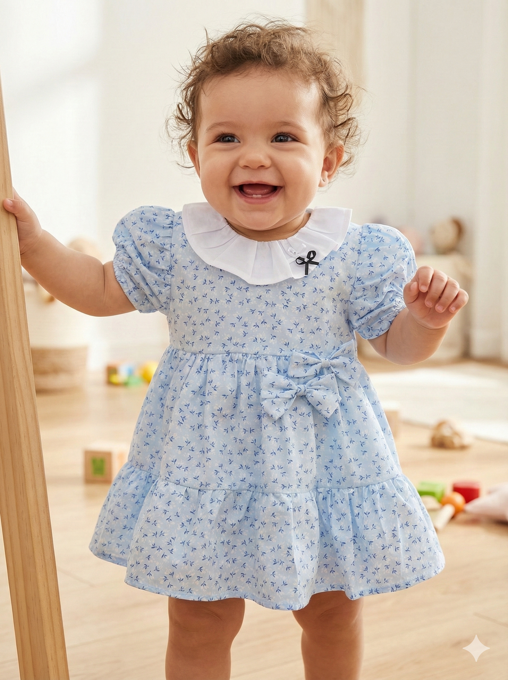 Vestido Floral Azul