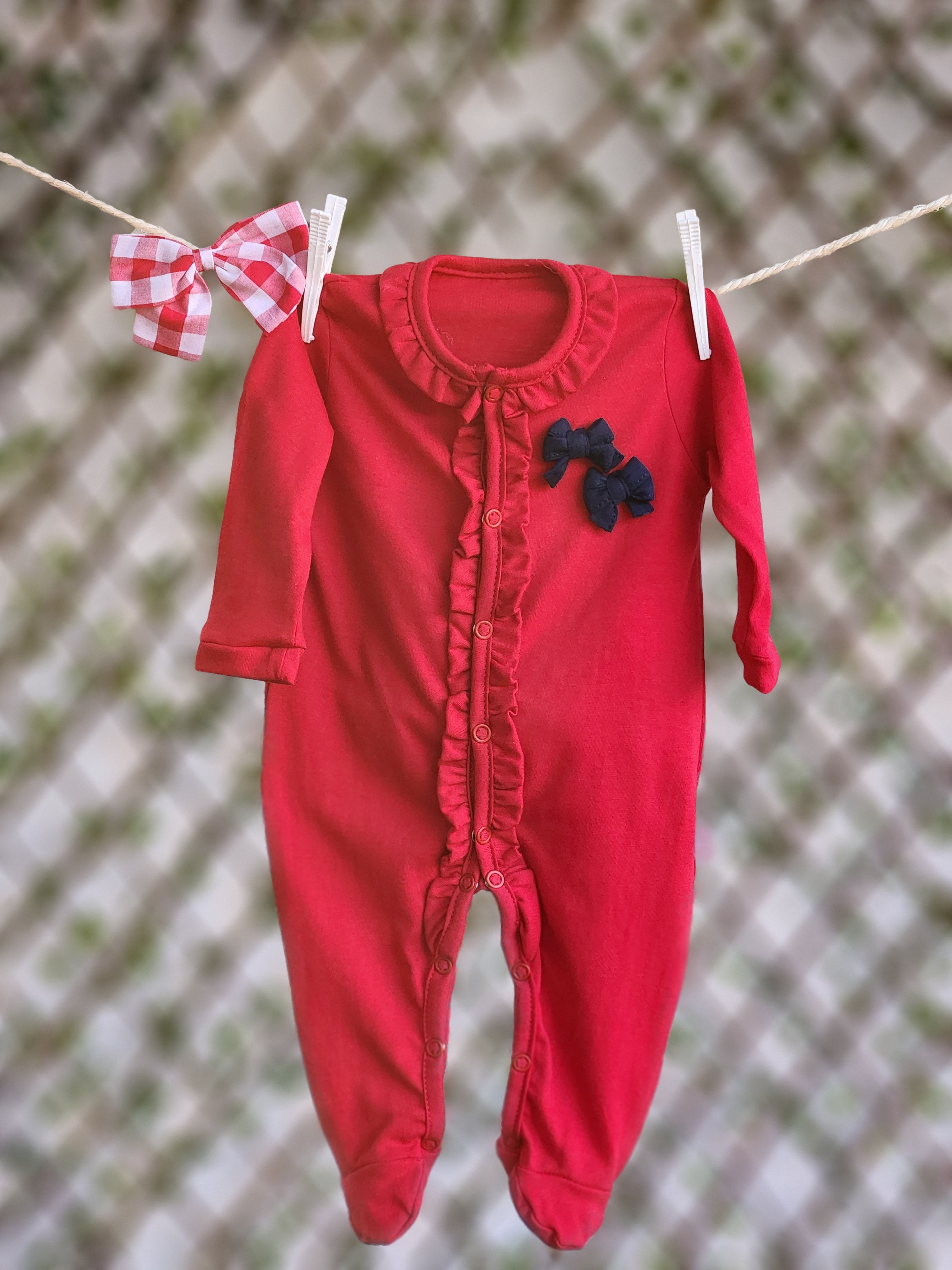 Macacão Longo Malha Sustentável Vermelho