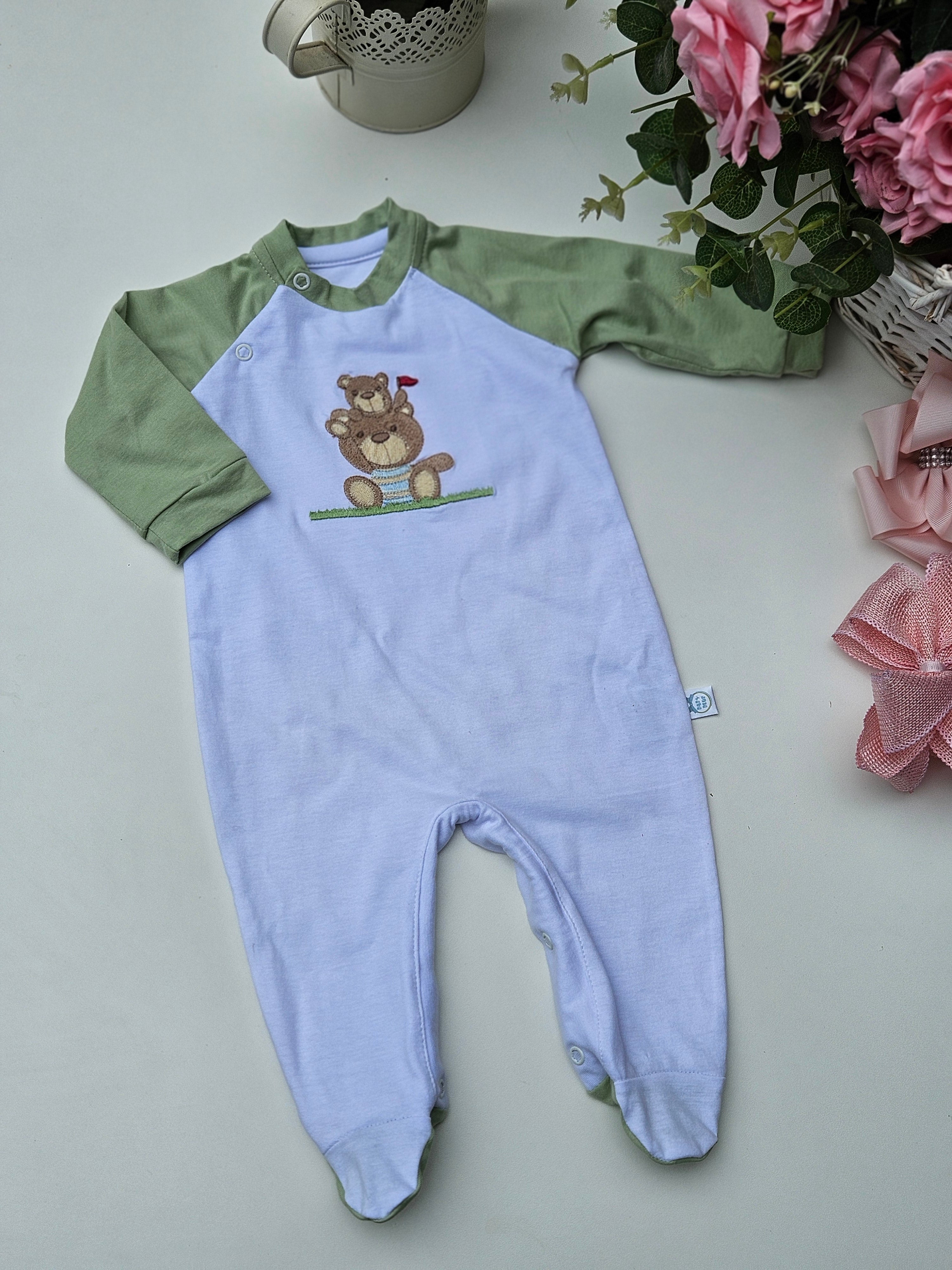 Macacão Urso Mangas verde