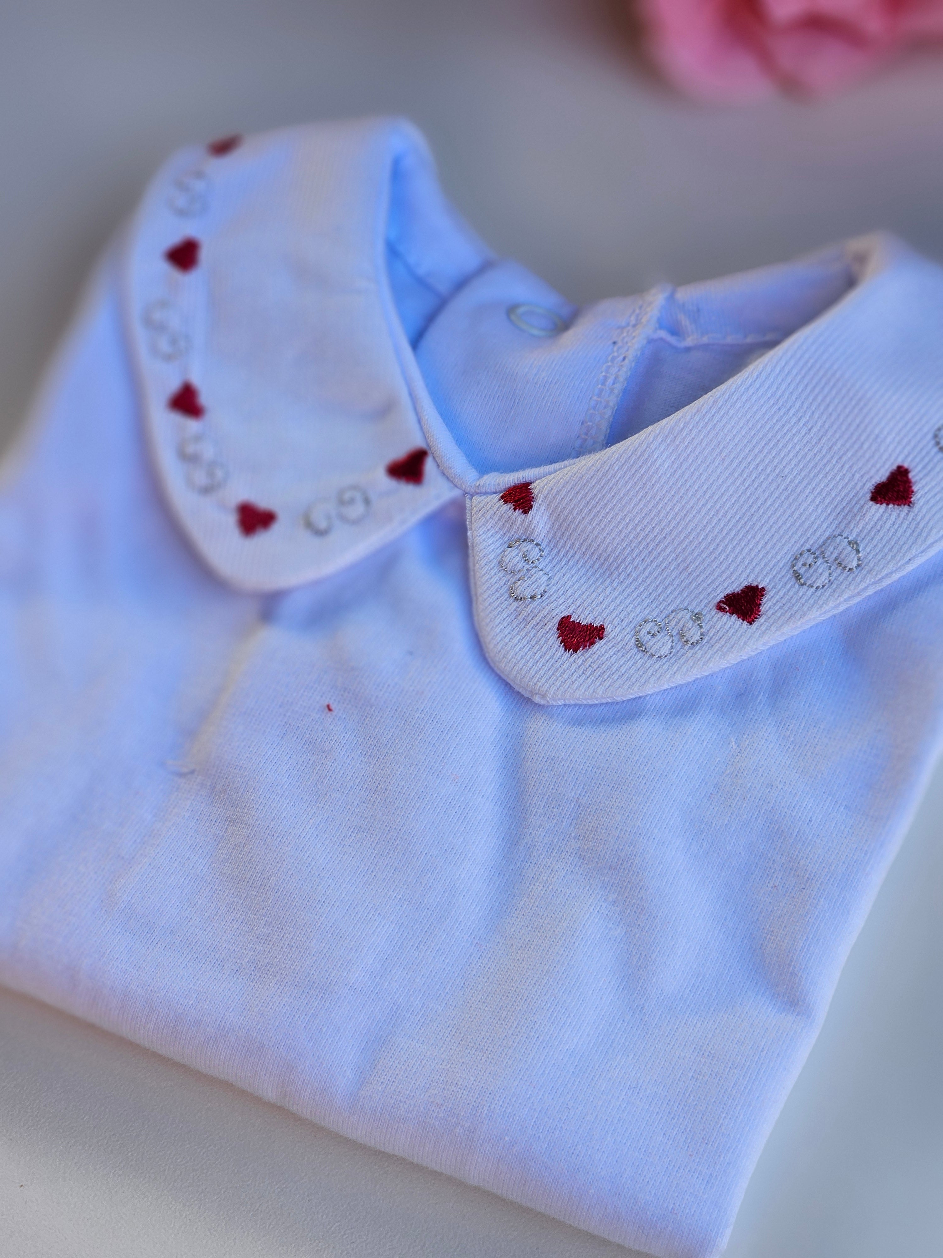 Body Bordado Manga longas Recém Nascido