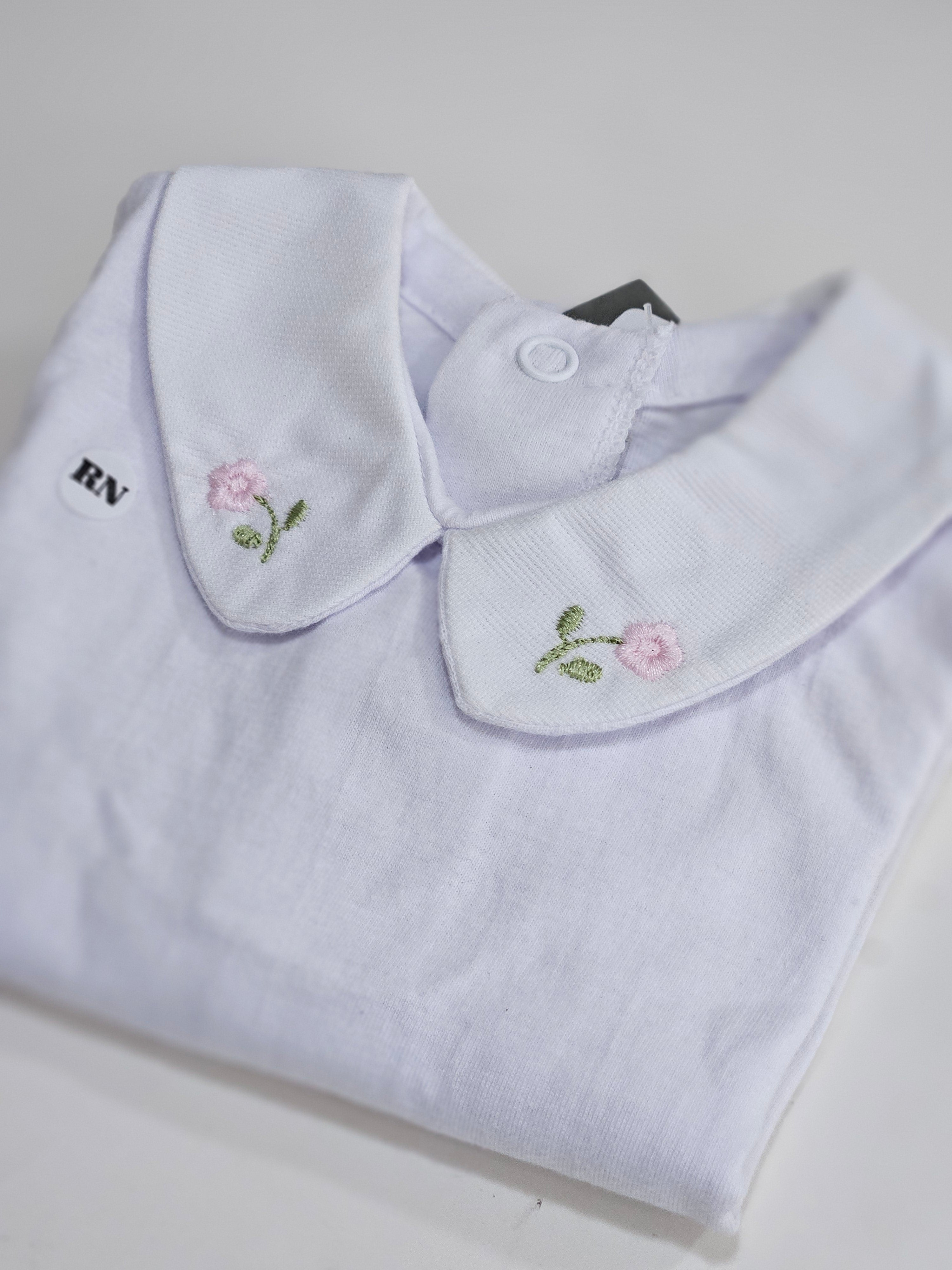 Conjunto Body Bordado  Com Calça Manga longa