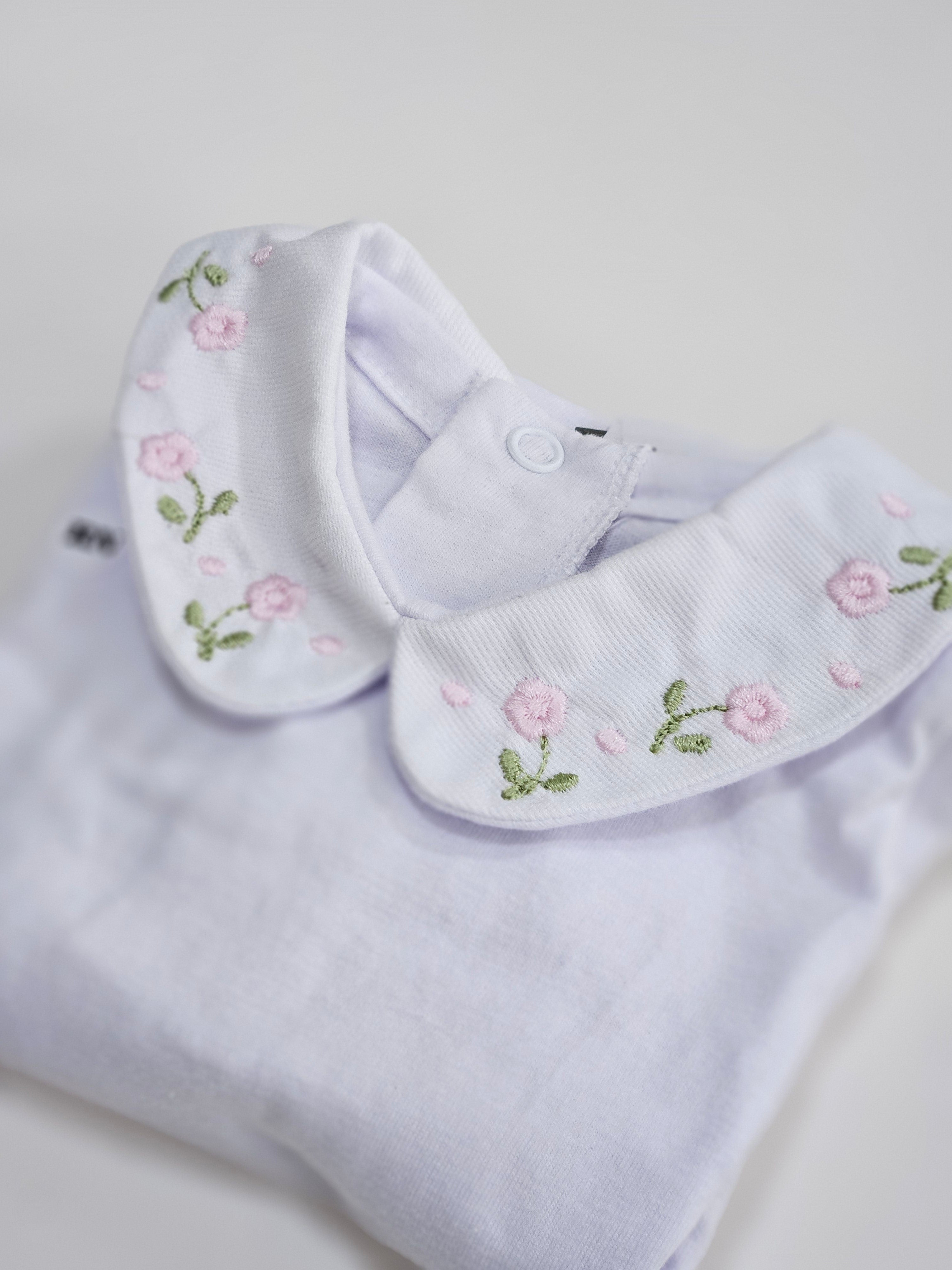 Body Bordado Manga longas Recém Nascido