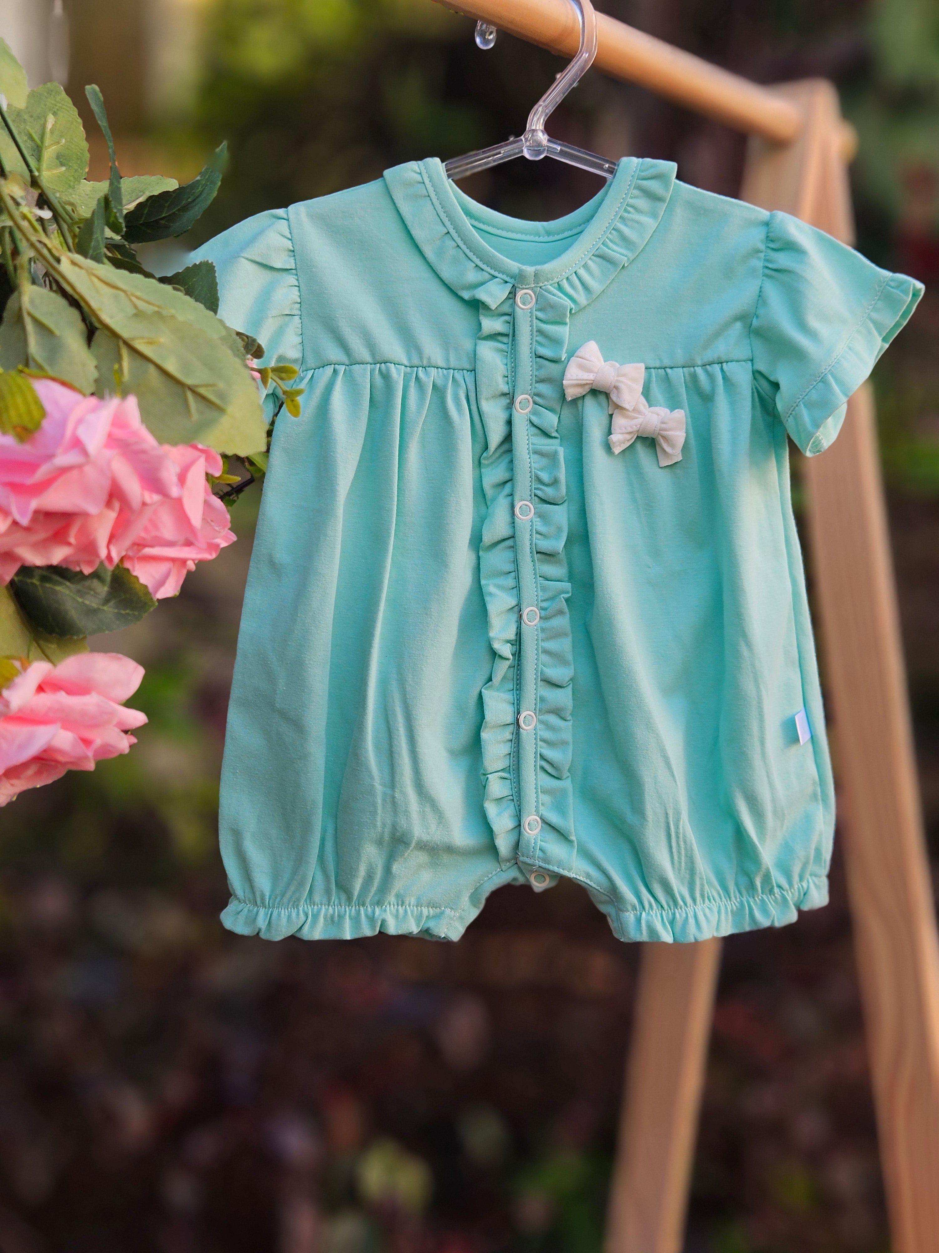 Macacão Curto Verde Piscina