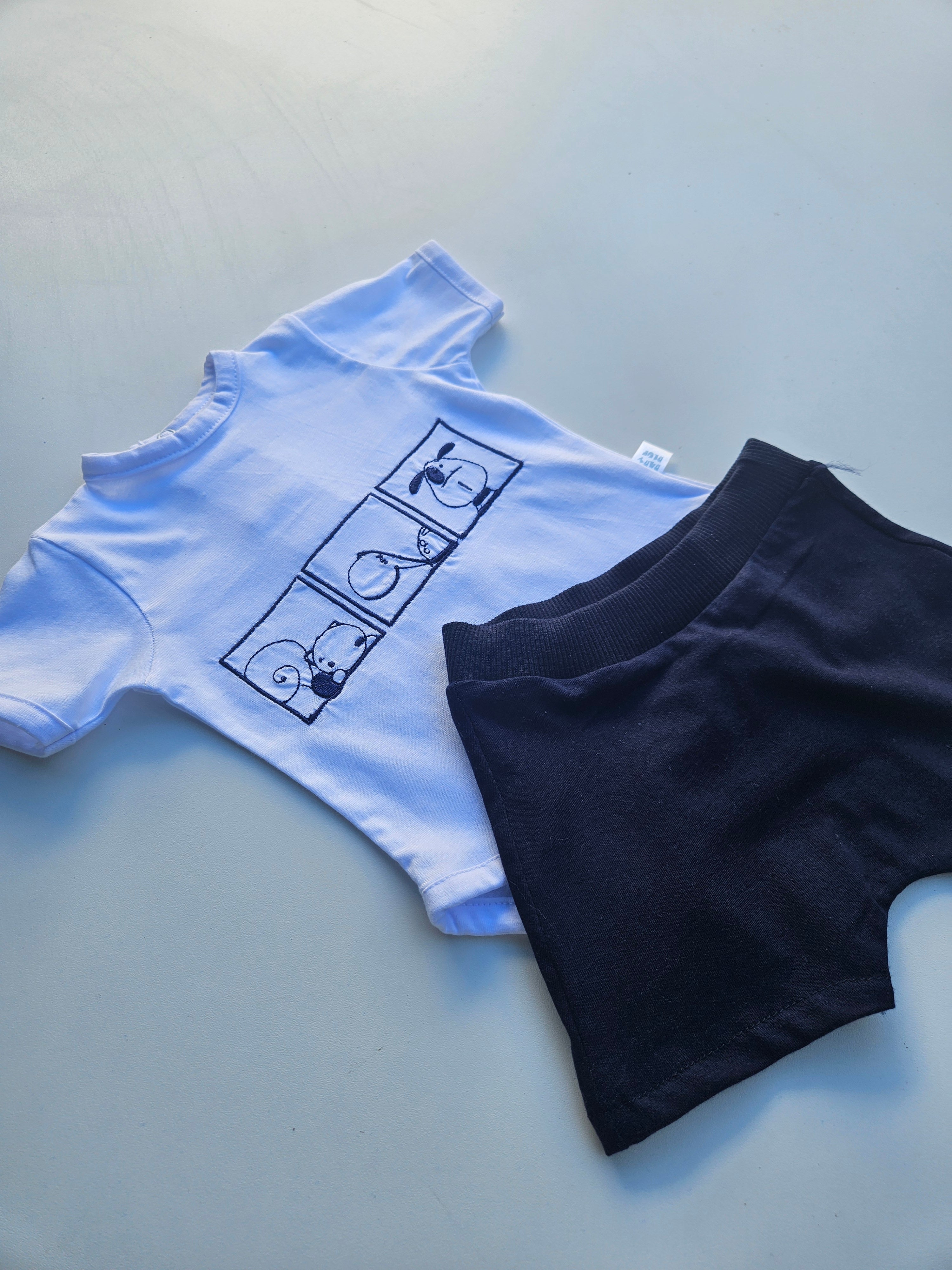 Conjunto Body Bordado Bichinhos