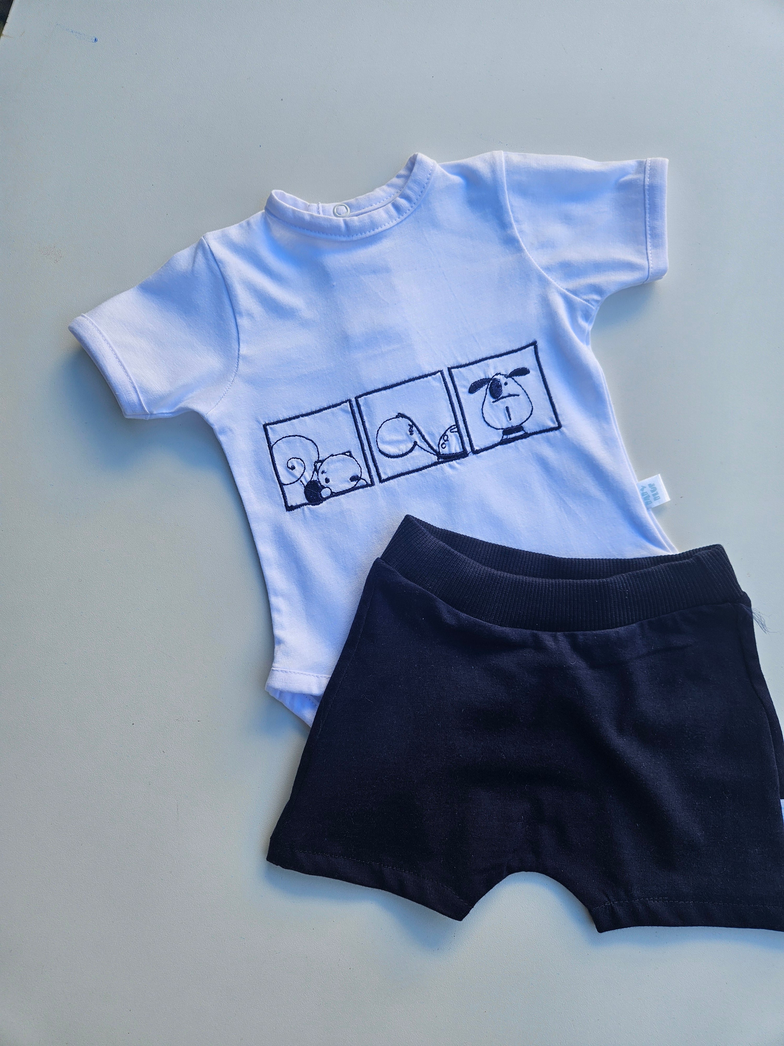 Conjunto Body Bordado Bichinhos